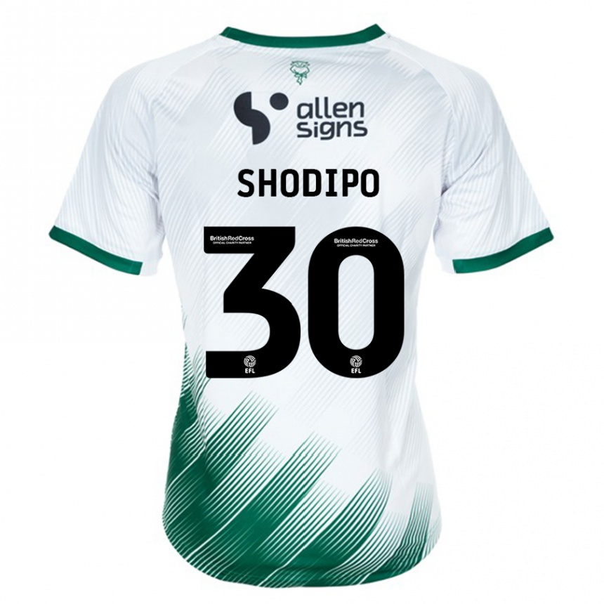 Niño Fútbol Camiseta Olamide Shodipo #30 Blanco 2ª Equipación 2023/24