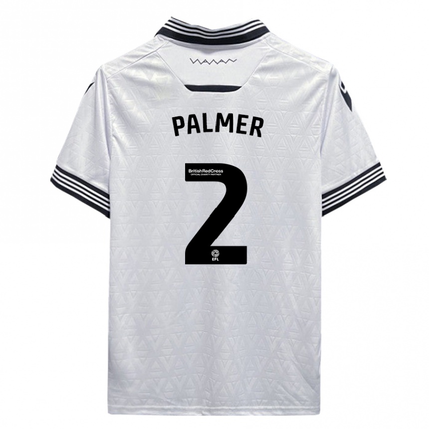 Niño Fútbol Camiseta Liam Palmer #2 Blanco 2ª Equipación 2023/24