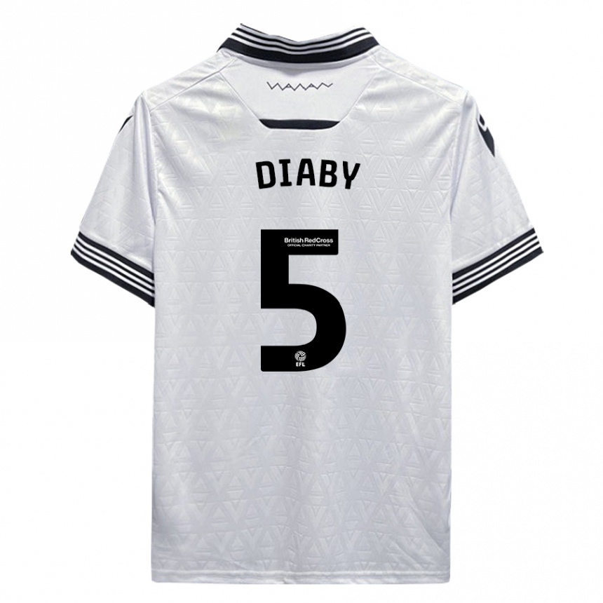 Niño Fútbol Camiseta Bambo Diaby #5 Blanco 2ª Equipación 2023/24