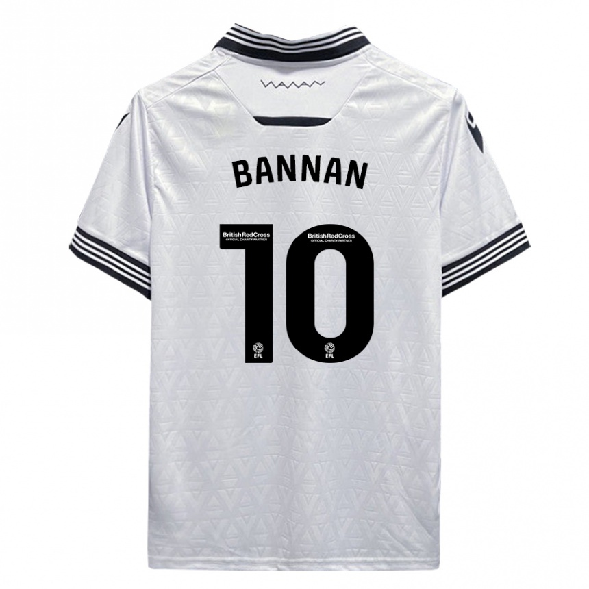 Niño Fútbol Camiseta Barry Bannan #10 Blanco 2ª Equipación 2023/24