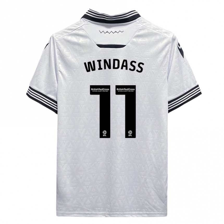 Niño Fútbol Camiseta Josh Windass #11 Blanco 2ª Equipación 2023/24