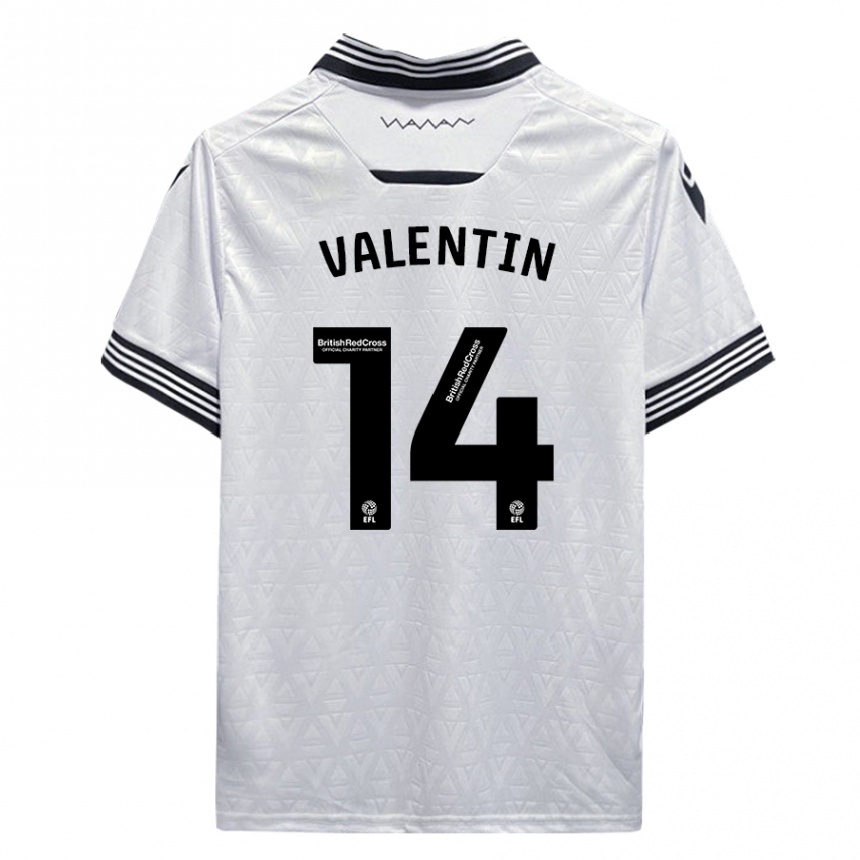 Niño Fútbol Camiseta Pol Valentín #14 Blanco 2ª Equipación 2023/24