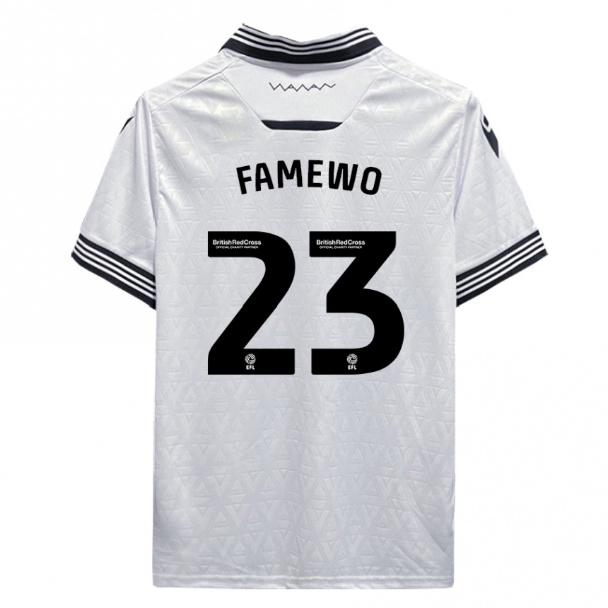 Niño Fútbol Camiseta Akin Famewo #23 Blanco 2ª Equipación 2023/24