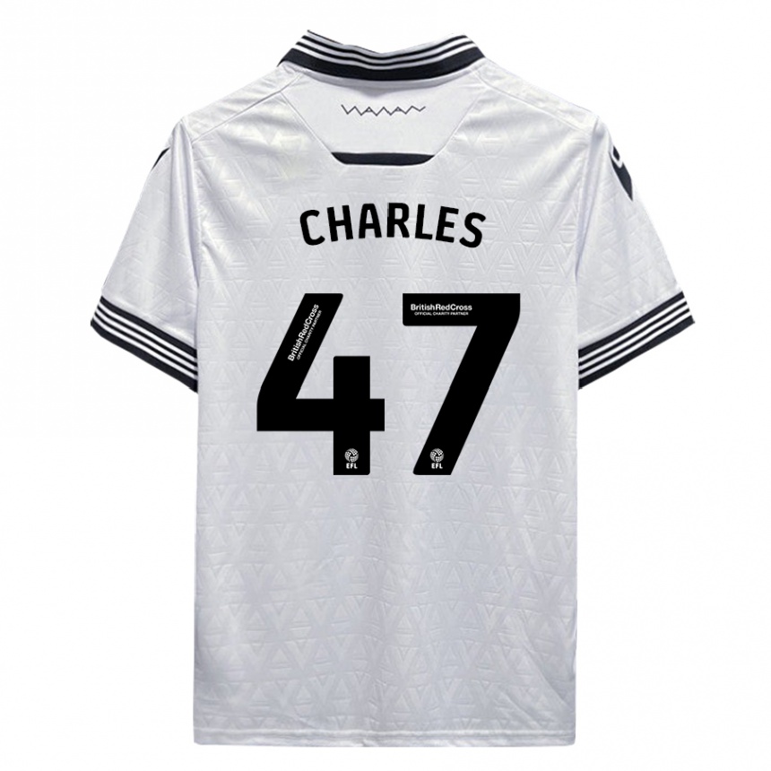 Niño Fútbol Camiseta Pierce Charles #47 Blanco 2ª Equipación 2023/24