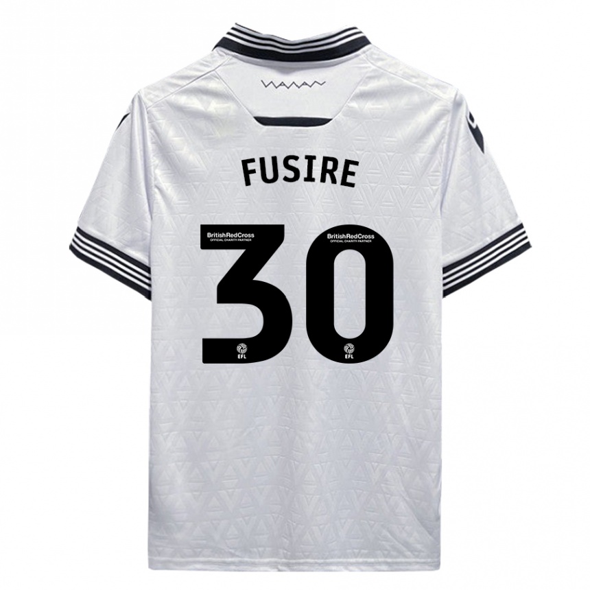 Niño Fútbol Camiseta Sean Fusire #30 Blanco 2ª Equipación 2023/24