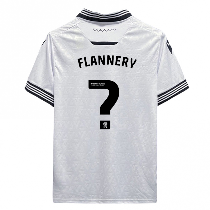 Niño Fútbol Camiseta Cian Flannery #0 Blanco 2ª Equipación 2023/24