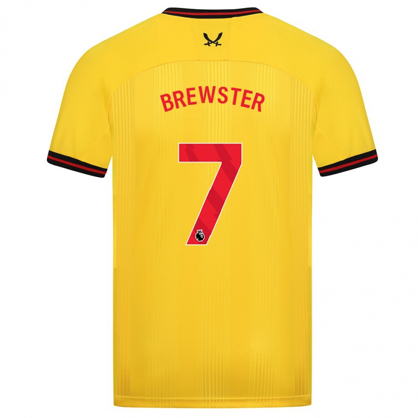 Niño Fútbol Camiseta Rhian Brewster #7 Amarillo 2ª Equipación 2023/24