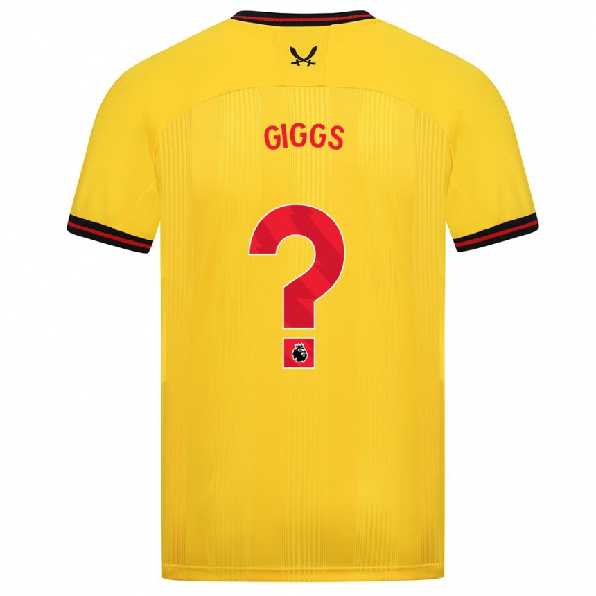 Niño Fútbol Camiseta Zach Giggs #0 Amarillo 2ª Equipación 2023/24