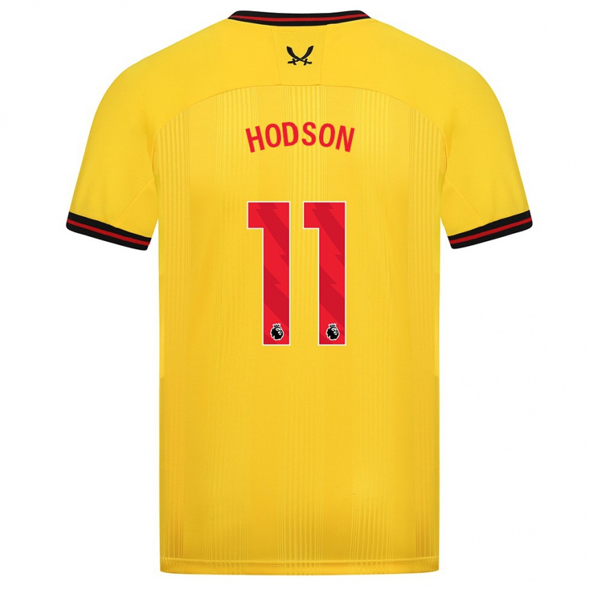 Niño Fútbol Camiseta Ashley Hodson #11 Amarillo 2ª Equipación 2023/24