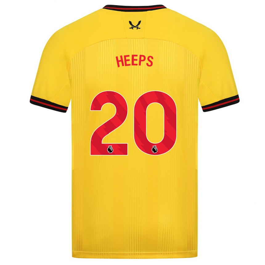 Niño Fútbol Camiseta Eleanor Heeps #20 Amarillo 2ª Equipación 2023/24