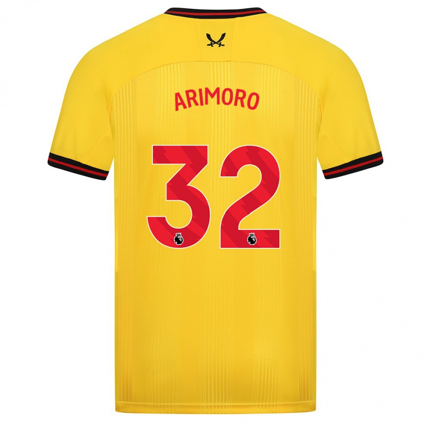 Niño Fútbol Camiseta Juliet Khinde Adebowale-Arimoro #32 Amarillo 2ª Equipación 2023/24