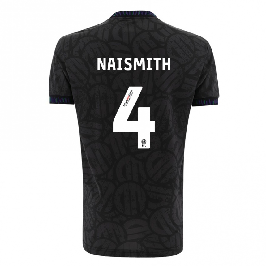 Niño Fútbol Camiseta Kal Naismith #4 Negro 2ª Equipación 2023/24