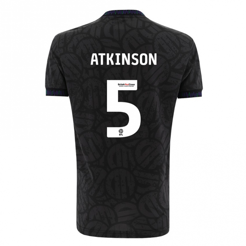 Niño Fútbol Camiseta Rob Atkinson #5 Negro 2ª Equipación 2023/24