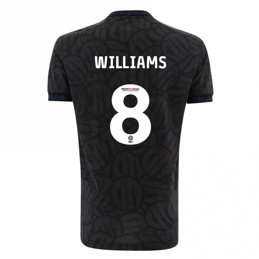 Niño Fútbol Camiseta Joe Williams #8 Negro 2ª Equipación 2023/24