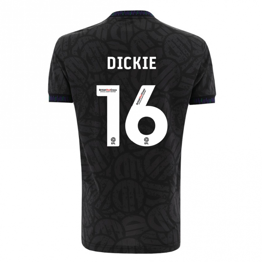 Niño Fútbol Camiseta Rob Dickie #16 Negro 2ª Equipación 2023/24