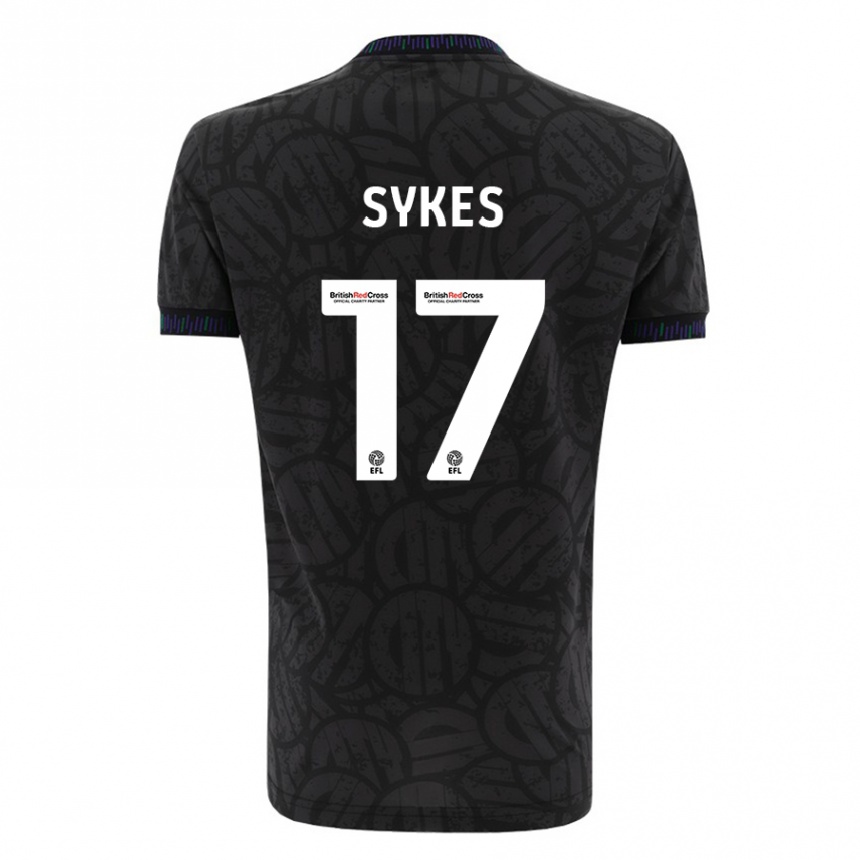 Niño Fútbol Camiseta Mark Sykes #17 Negro 2ª Equipación 2023/24