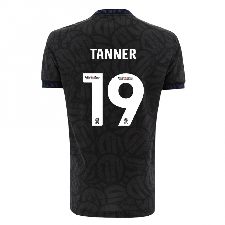 Niño Fútbol Camiseta George Tanner #19 Negro 2ª Equipación 2023/24