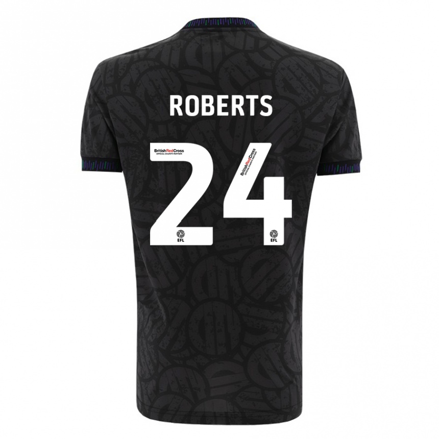 Niño Fútbol Camiseta Haydon Roberts #24 Negro 2ª Equipación 2023/24