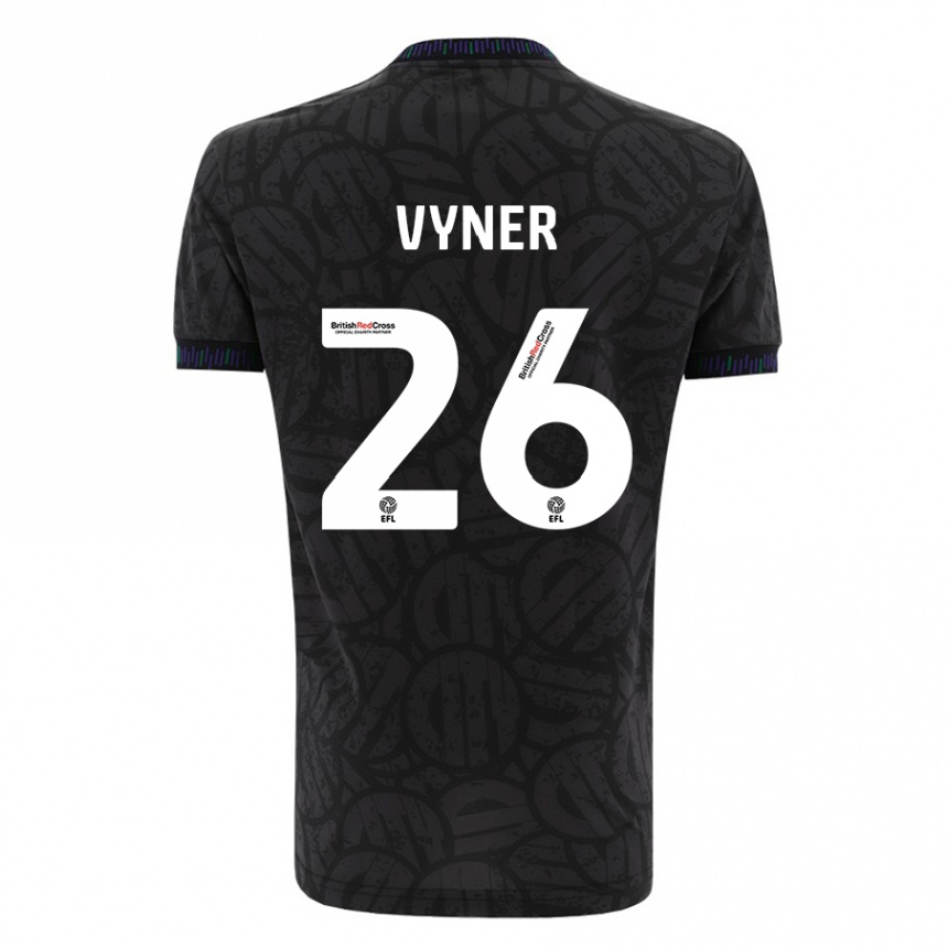 Niño Fútbol Camiseta Zak Vyner #26 Negro 2ª Equipación 2023/24