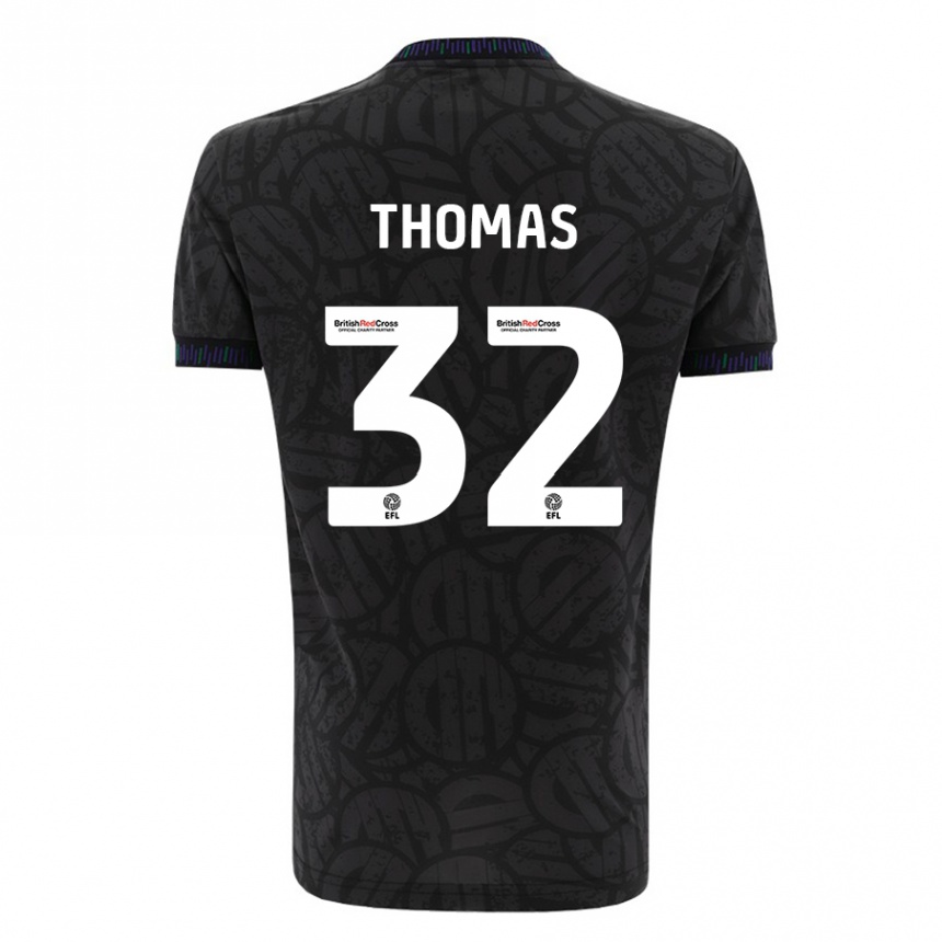 Niño Fútbol Camiseta Lewis Thomas #32 Negro 2ª Equipación 2023/24