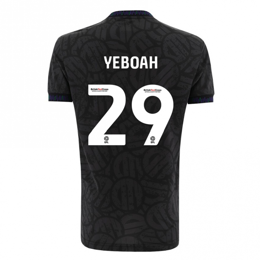 Niño Fútbol Camiseta Ephraim Yeboah #29 Negro 2ª Equipación 2023/24