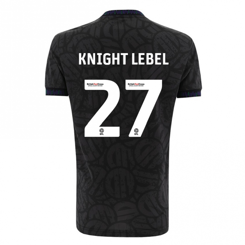 Niño Fútbol Camiseta Jamie Knight-Lebel #27 Negro 2ª Equipación 2023/24
