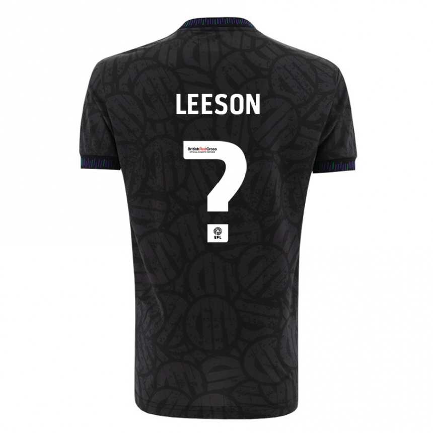 Niño Fútbol Camiseta Harry Leeson #0 Negro 2ª Equipación 2023/24