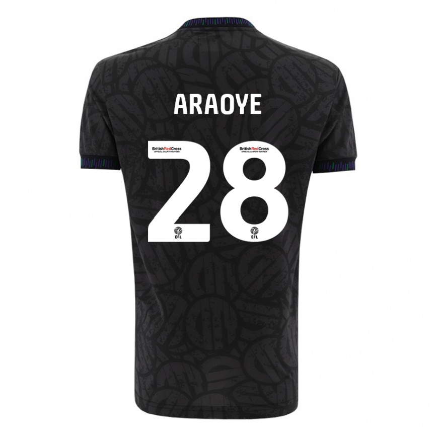 Niño Fútbol Camiseta Raphael Araoye #28 Negro 2ª Equipación 2023/24