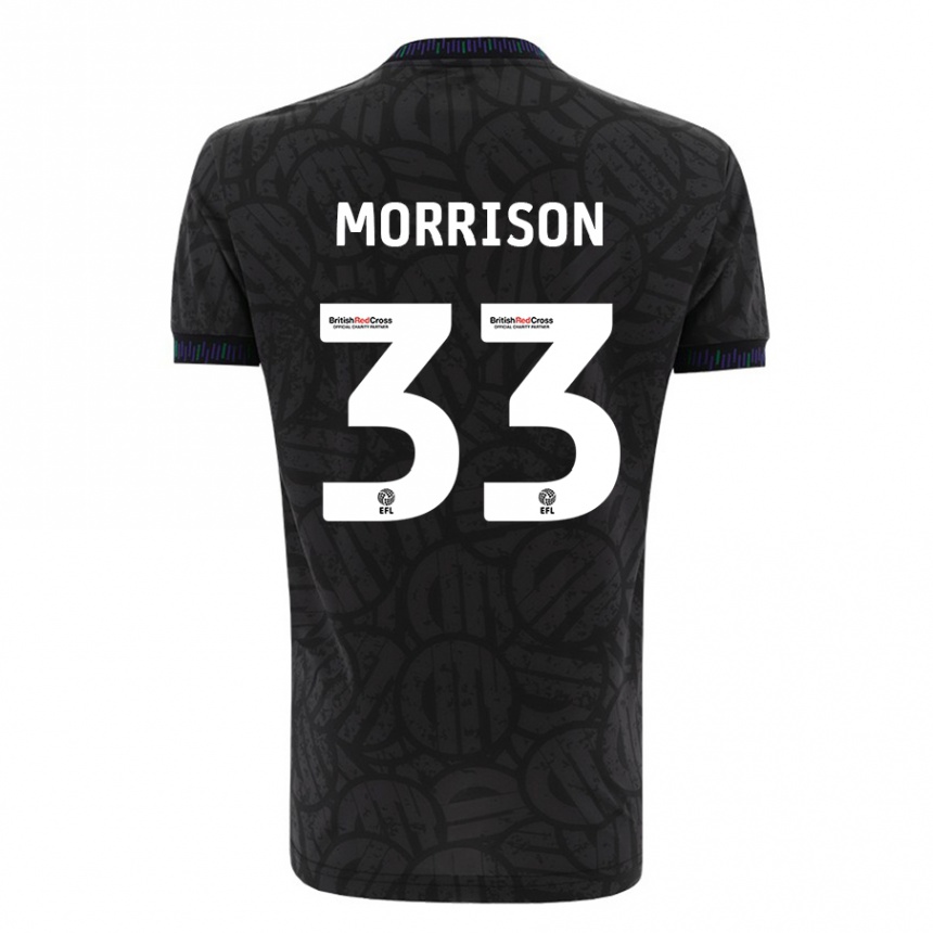 Niño Fútbol Camiseta Elijah Morrison #33 Negro 2ª Equipación 2023/24