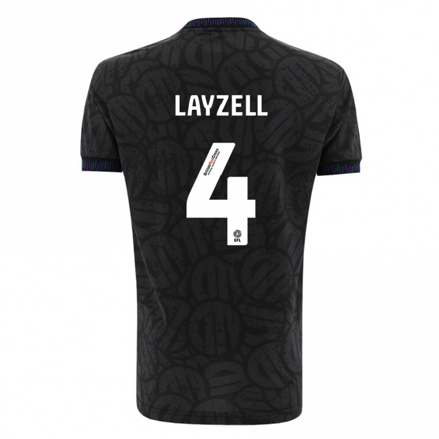 Niño Fútbol Camiseta Naomi Layzell #4 Negro 2ª Equipación 2023/24