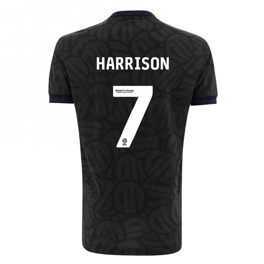 Niño Fútbol Camiseta Abi Harrison #7 Negro 2ª Equipación 2023/24