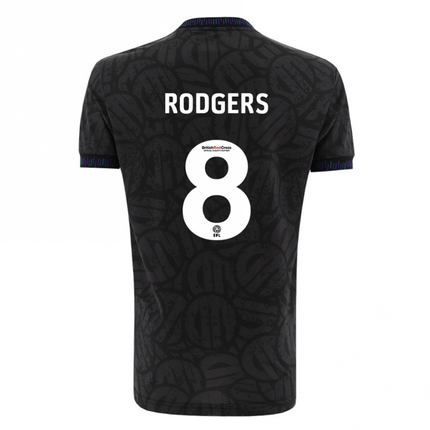 Niño Fútbol Camiseta Amy Rodgers #8 Negro 2ª Equipación 2023/24