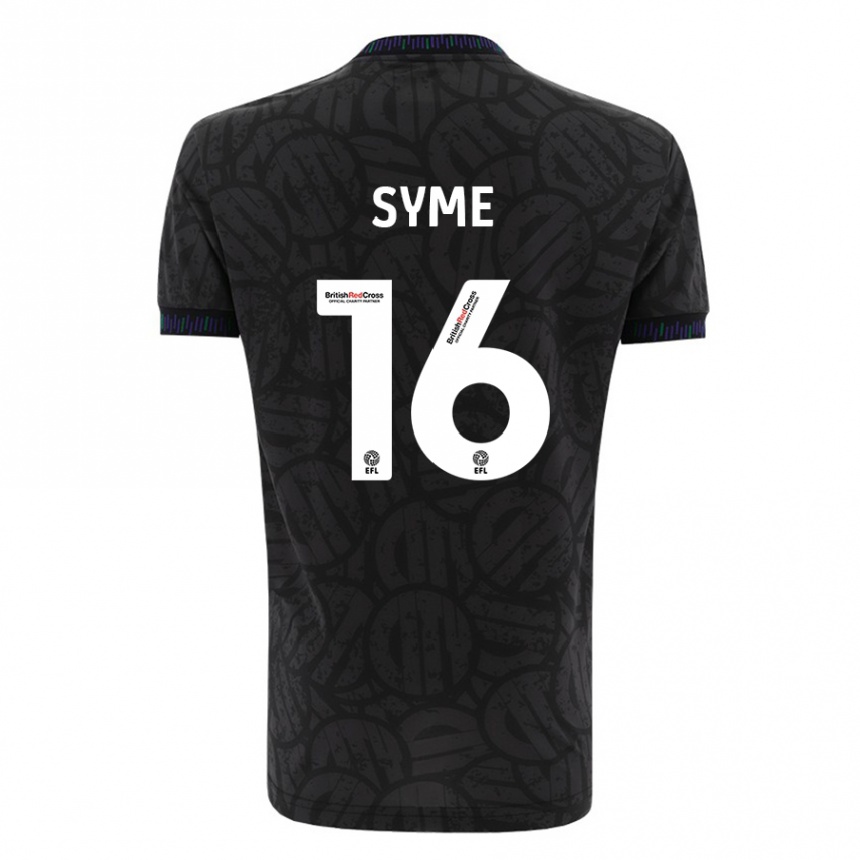 Niño Fútbol Camiseta Emily Syme #16 Negro 2ª Equipación 2023/24