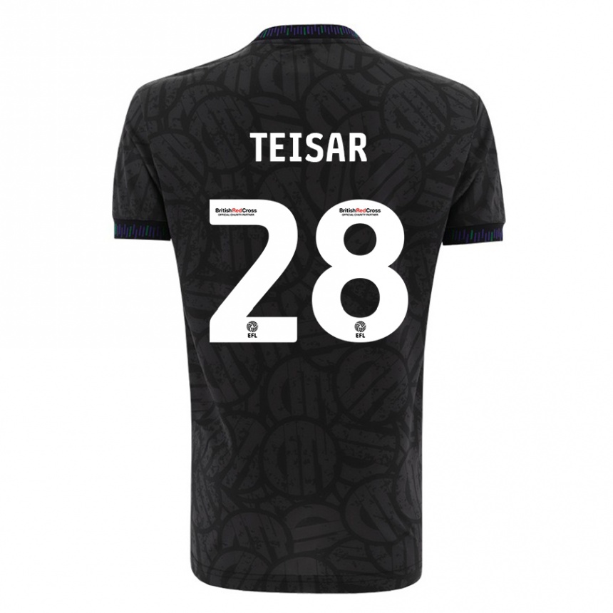 Niño Fútbol Camiseta Tianna Teisar #28 Negro 2ª Equipación 2023/24