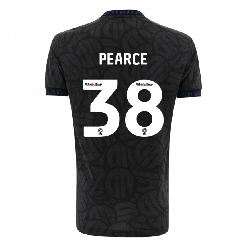 Niño Fútbol Camiseta Manon Pearce #38 Negro 2ª Equipación 2023/24