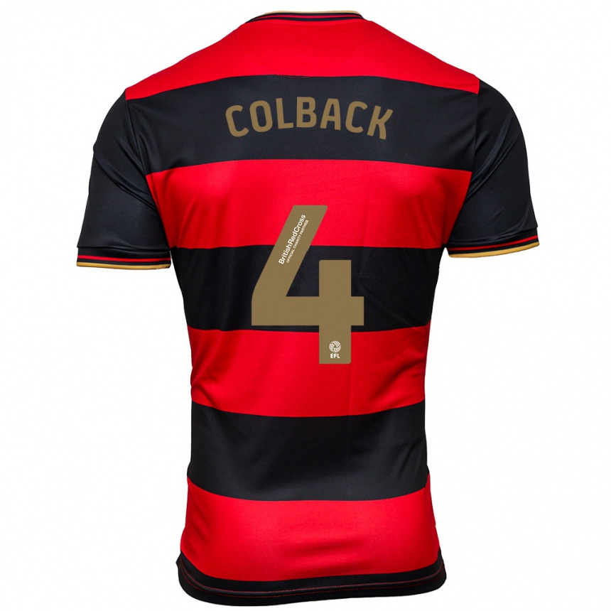 Niño Fútbol Camiseta Jack Colback #4 Negro Rojo 2ª Equipación 2023/24