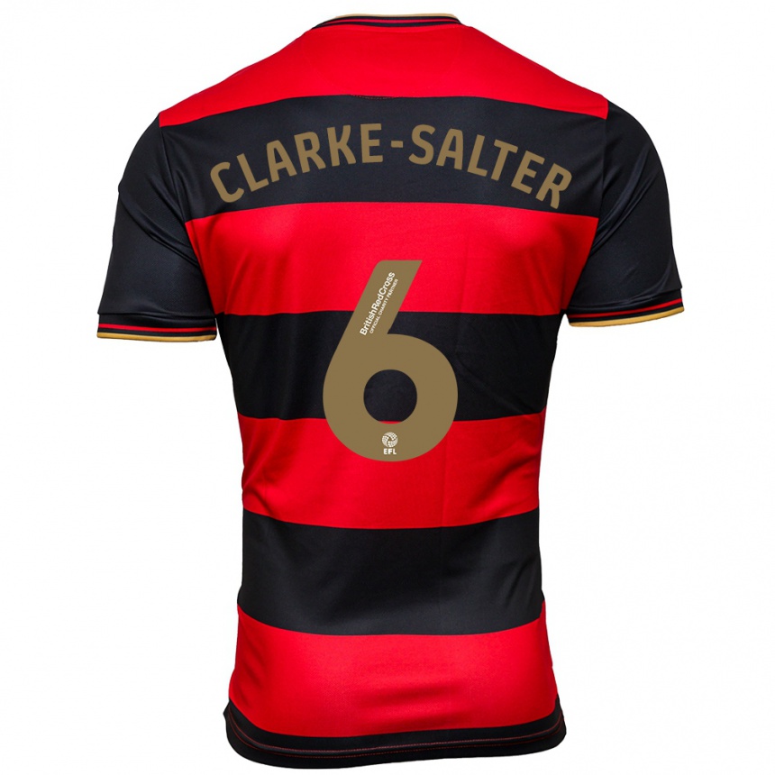 Niño Fútbol Camiseta Jake Clarke-Salter #6 Negro Rojo 2ª Equipación 2023/24