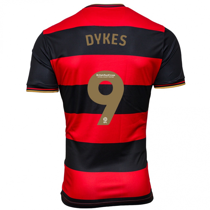 Niño Fútbol Camiseta Lyndon Dykes #9 Negro Rojo 2ª Equipación 2023/24