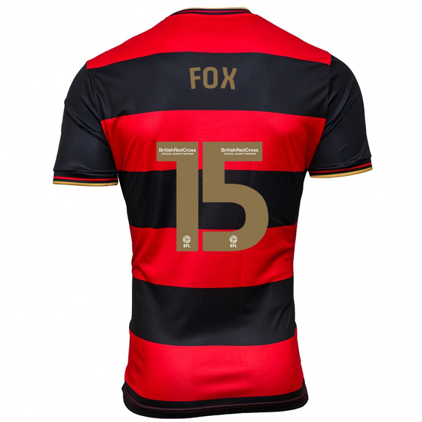 Niño Fútbol Camiseta Morgan Fox #15 Negro Rojo 2ª Equipación 2023/24