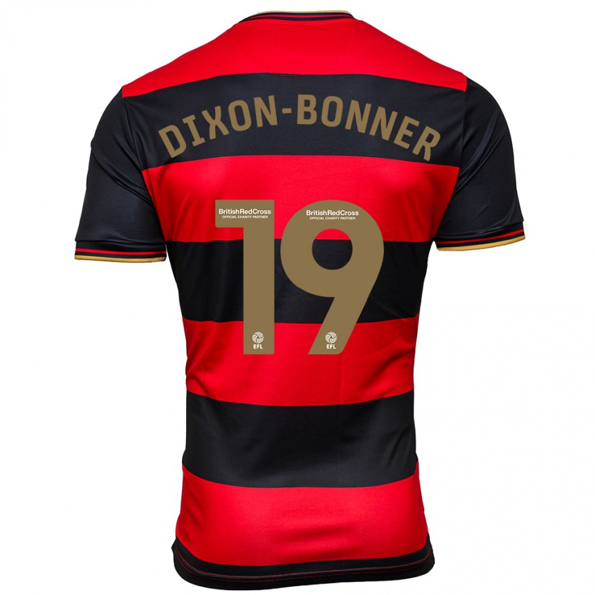 Niño Fútbol Camiseta Elijah Dixon-Bonner #19 Negro Rojo 2ª Equipación 2023/24