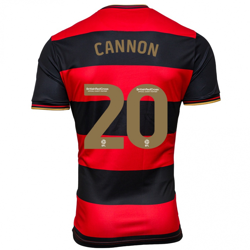 Niño Fútbol Camiseta Reggie Cannon #20 Negro Rojo 2ª Equipación 2023/24