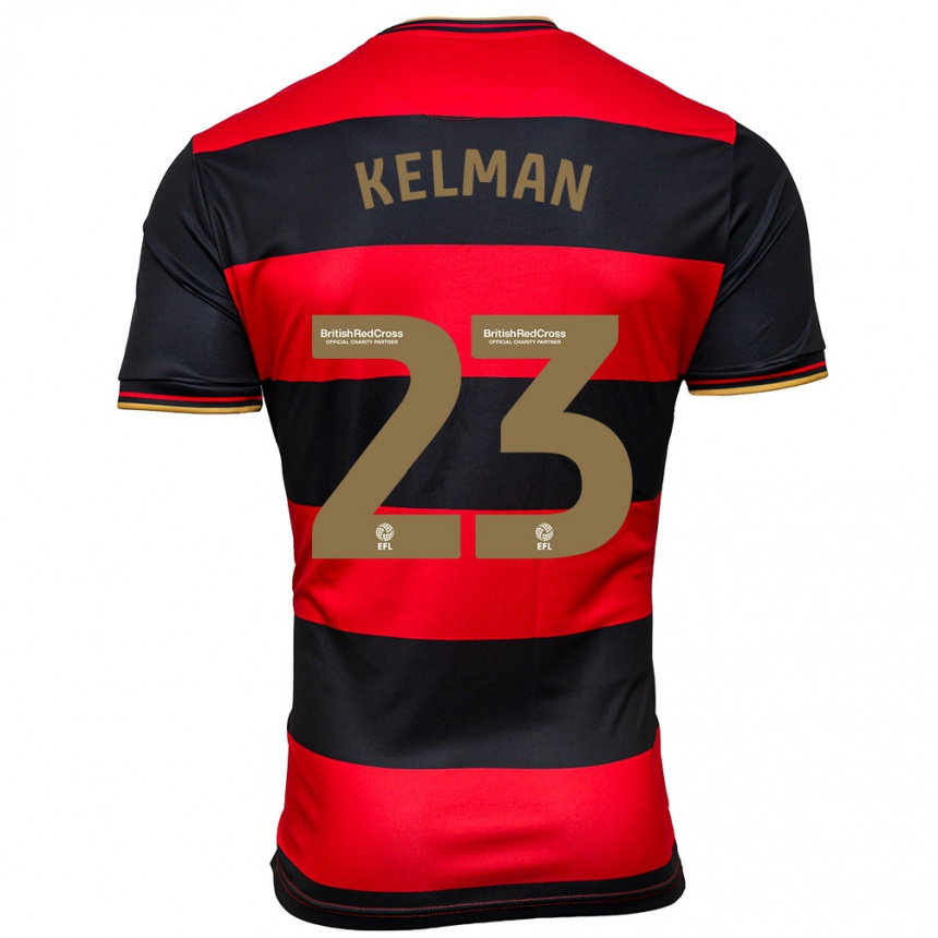 Niño Fútbol Camiseta Charlie Kelman #23 Negro Rojo 2ª Equipación 2023/24