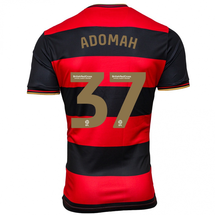 Niño Fútbol Camiseta Albert Adomah #37 Negro Rojo 2ª Equipación 2023/24
