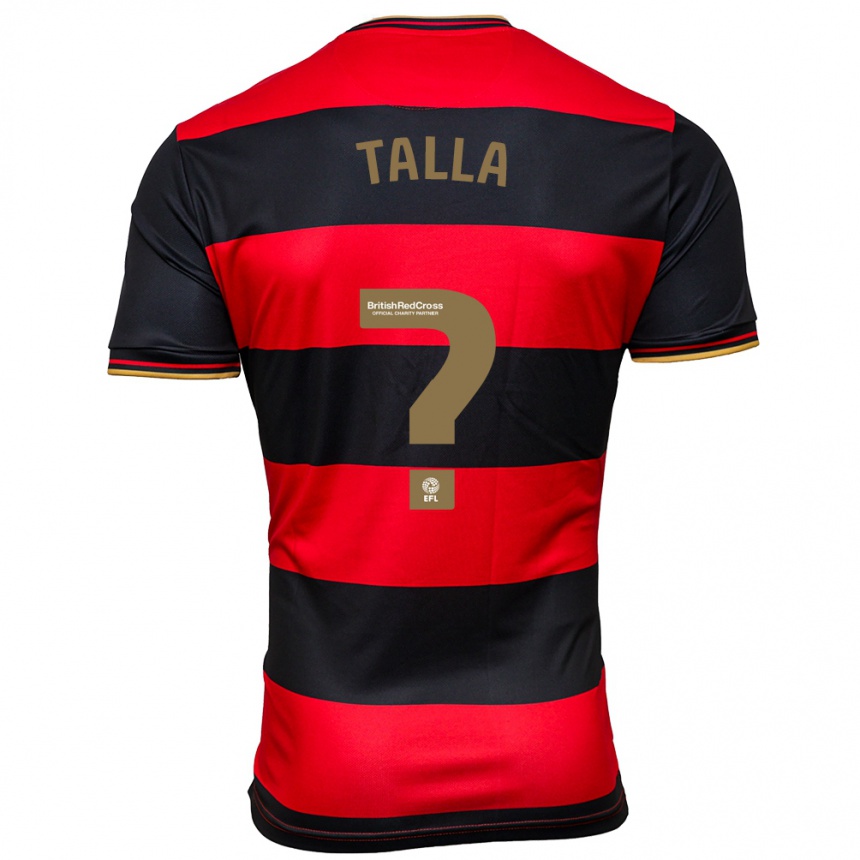 Niño Fútbol Camiseta Lorent Talla #0 Negro Rojo 2ª Equipación 2023/24