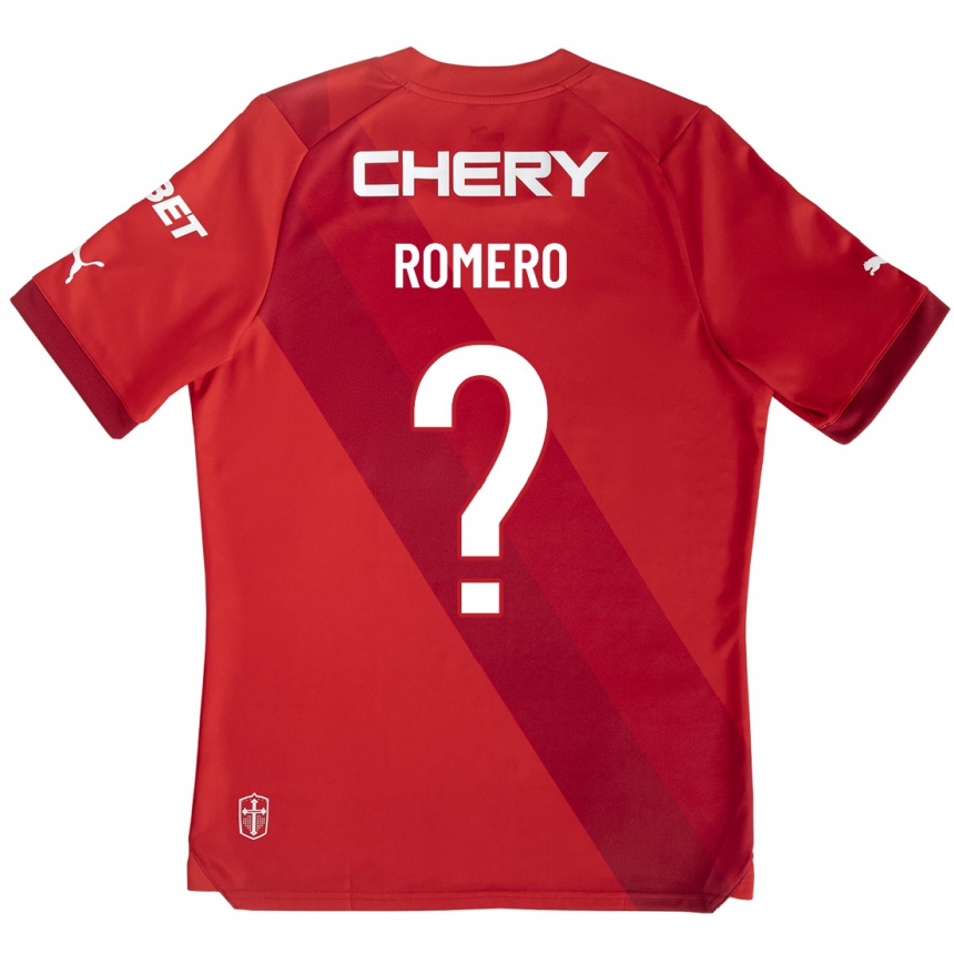 Niño Fútbol Camiseta Leenhan Romero #0 Rojo 2ª Equipación 2023/24