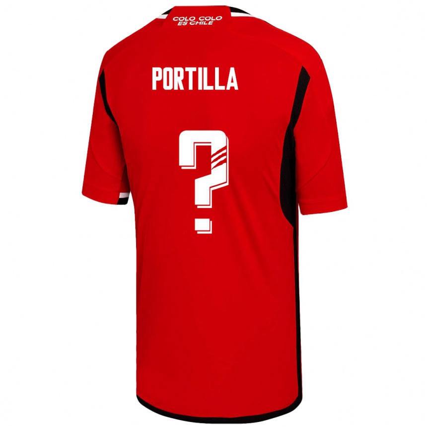 Niño Fútbol Camiseta Dylan Portilla #0 Rojo 2ª Equipación 2023/24