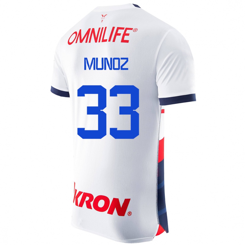 Niño Fútbol Camiseta Zahid Muñoz #33 Blanco 2ª Equipación 2023/24