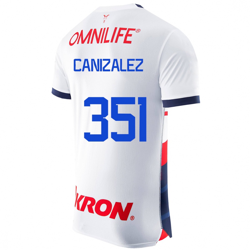 Niño Fútbol Camiseta Djorkaeff Canizalez #351 Blanco 2ª Equipación 2023/24