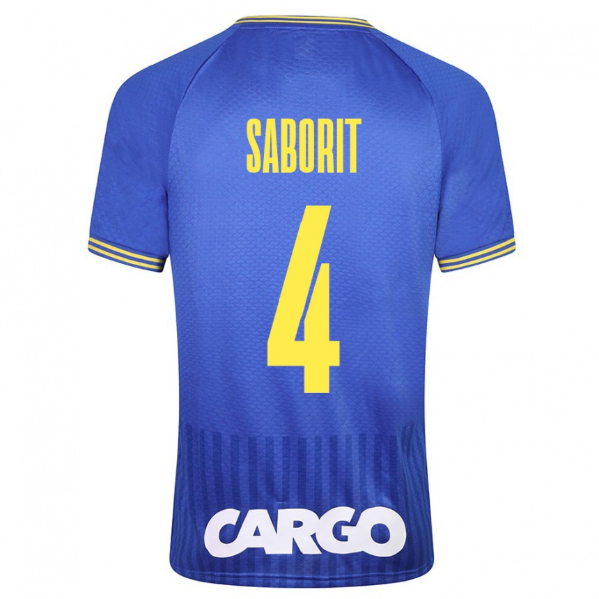 Niño Fútbol Camiseta Enric Saborit #4 Azul 2ª Equipación 2023/24