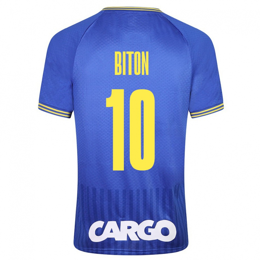 Niño Fútbol Camiseta Dan Biton #10 Azul 2ª Equipación 2023/24